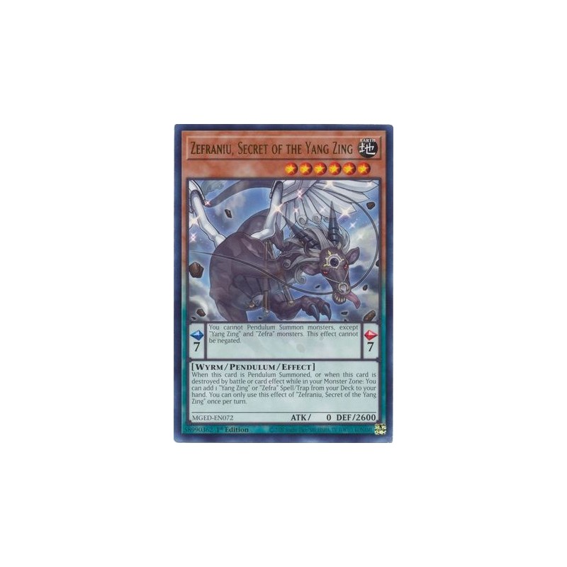 thumbnail image 2 of Zefraniu, Secret Of The Yang Zing - MGED-EN072 Rare 1st Edition - Maximum Gold: El Dorado Single Card 2 of 12