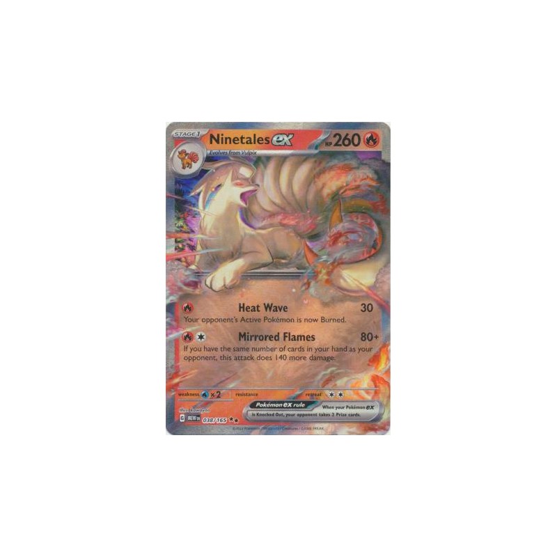 Scarlet & Violet 151 - Ninetales ex - 038/165