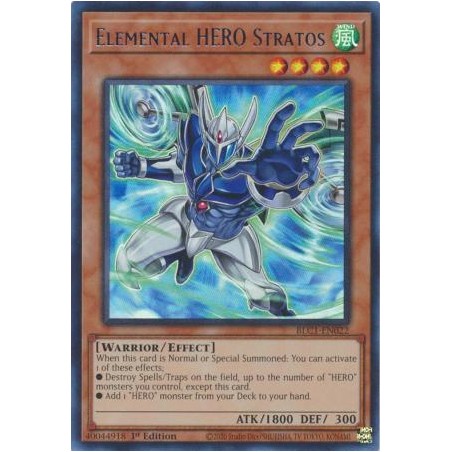 Battles of Legend: Chapter 1 - Elemental HERO Stratos (Alt. Art) (Silver)