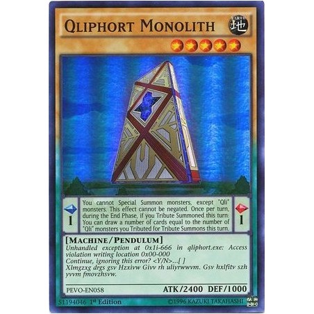 Pendulum Evolution - ﻿﻿﻿Qliphort Monolith