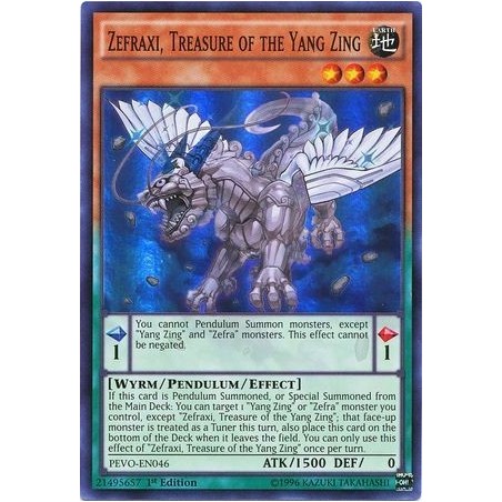 Pendulum Evolution - ﻿﻿﻿Zefraxi, Treasure of the Yang Zing